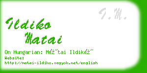 ildiko matai business card